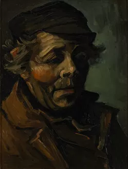 Art Gallery Of New South Wales Gallery: Head of a peasant, 1884. Artist: Gogh, Vincent, van (1853-1890)