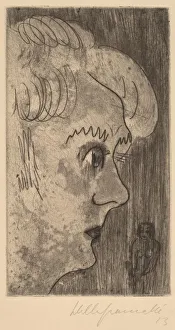 Gramatt And Xe9 Prints: Head in Profile, 1923. Creator: Walter Gramatté