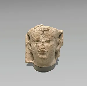 Ptolemaic Prints: Head of a Ptolemy as Pharaoh (Sculptor's Model), 250-50 B.C. Creator: Unknown