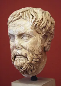 Head of Pyrrho of Elis (Roman copy from a Greek Original)