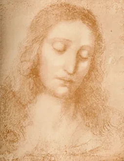 Redemption Prints: Head of the Redeemer, c15th century, (1932). Artist: Leonardo da Vinci