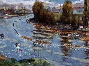 Bend Gallery: Head of the River for Schools, (rowing race on the Thames, London), after c1925