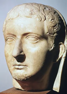 Tiberius Claudius Nero Prints: Head of the Roman Emperor Tiberius Caesar, 1st century