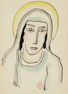 1925 Prints: Head of a Saint, 1925. Creator: Alexei Jawlensky