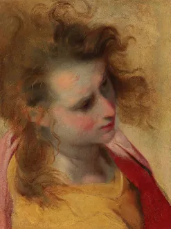 Linen Prints: The Head of Saint John the Evangelist, c. 1580. Creator: Federico Barocci