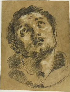 St Stephen Prints: Head of Saint Stephen: Study for the Martyrdom of Saint Stephen