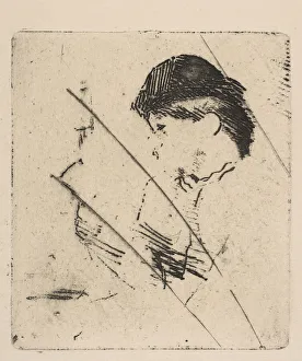 Head and Shoulders of a Young Woman in Profile I, ca. 1879. Creator: Edgar Degas