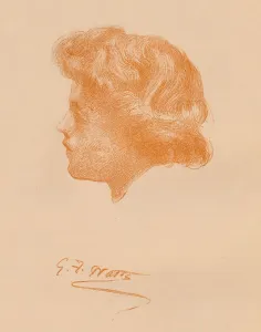 Watts Prints: Head Sketch, c1895, (1896). Artist: George Frederick Watts