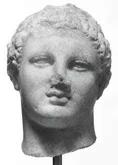 Macedonian Prints: Head of a Statuette of Demetrios Poliorketes, 3rd century BC. Creator: Unknown