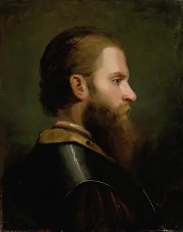 Head Study of a Man, around 1850. Creator: Friedrich von Amerling