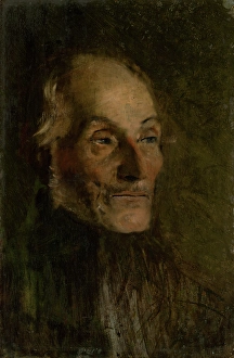 Ladislav Prints: Head Study of an Old Man, around 1890. Creator: Ladislav Mednyanszky