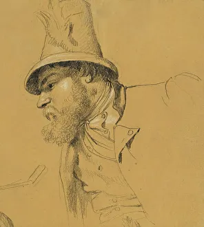 Peter Krafft Prints: Head study for the “Scene from the Tyrolean Struggle for Freedom”