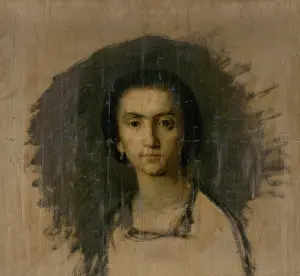 Garment Prints: Head Study of a Woman, 1860-1870. Creator: Leopold Horovitz