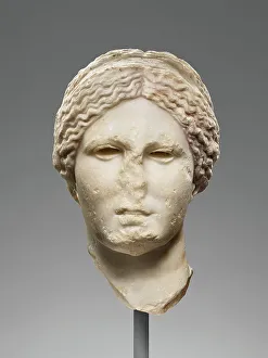 Head of Venus (Knidian Aphrodite type), 99-75 BC. Creator: Unknown