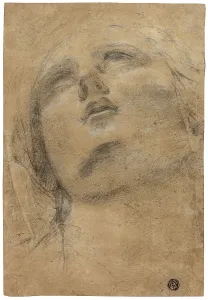 Cavedoni Giacomo Prints: Head of the Virgin Looking Upwards, c.1615. Creator: Jacopo Cavedone