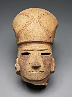 Grey Background Collection: Head of a Warrior, 6th century Kofun period (mid 3rd-6th century A.D.). Creator: Unknown