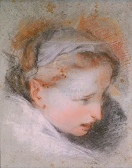 Barocci Gallery: Head of a Woman, 1568-1569. Artist: Barocci, Federigo (1528-1612)