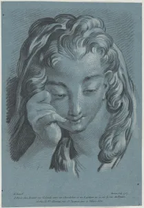 Head of a Woman, 1767. Creator: Louis Marin Bonnet