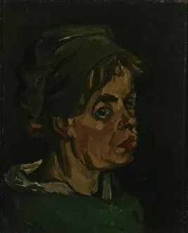 Van Gogh Museum Prints: Head of a Woman, 1885. Creator: Gogh, Vincent, van (1853-1890)