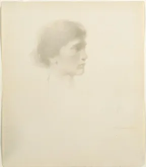 Silverpoint Prints: Head of a Woman, 1894 or after. Creator: Thomas Wilmer Dewing (American, 1851-1938)