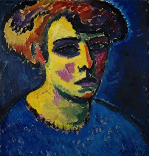 Sadness Prints: Head of a Woman, 1911. Artist: Javlensky, Alexei, von (1864-1941)