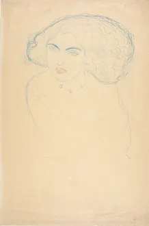 Head of a Woman, c. 1916. Creator: Klimt, Gustav (1862-1918)