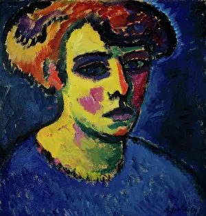 Javlensky Prints: Head of a Woman, c1911. Creator: Javlensky, Alexei, von (1864-1941)