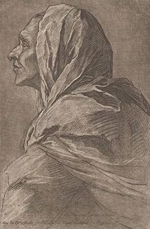 Head of a woman, ca. 1758. Creator: Lambert-Sigisbert Adam