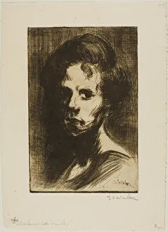 Steinlen Th And Xe9 Prints: Head of a Woman, plate I, 1898. Creator: Theophile Alexandre Steinlen