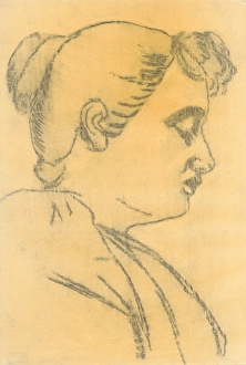 Regret Prints: Head of a woman in profile, around 1890. Creator: Kiril Kutlik