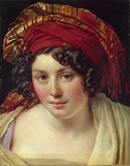 Turbans Prints: Head of a Woman in a Turban, 1820. Creator: Girodet de Roucy-Trioson