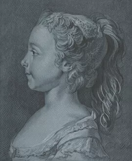 Rococo Era Gallery: Head of a Young Girl in Profile, 18th century. Creator: Louis Marin Bonnet