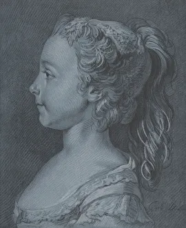 Bonnet Louis Marin Gallery: Head of a Young Girl in Profile, 18th century. Creator: Louis Marin Bonnet