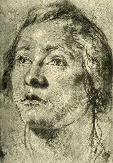 Head of a Young Man, mid 18th century, (1928). Artist: Giovanni Battista Tiepolo Head of a Young Man, mid 18th century, (1928). Artist: Giovanni Battista Tiepolo