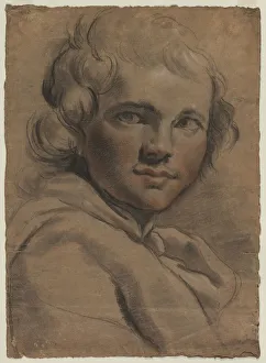 Head of a Young Man (recto) Sketch of a Head (verso), 1780s. Creator: Gaetano Gandolfi (Italian