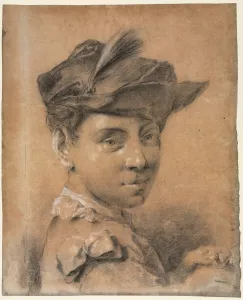 With Stumping Prints: Head of a Young Man Wearing a Hat