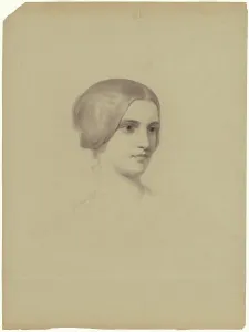 Cheney Seth Wells Prints: Head of a Young Woman, 1840-1854. Creator: Seth Wells Cheney