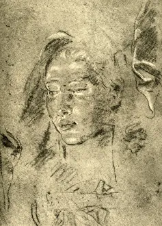 Head of a Young Woman, mid 18th century, (1928). Artist: Giovanni Battista Tiepolo