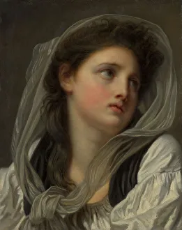 Head of a Young Woman, possibly 1780s. Creator: Jean-Baptiste Greuze