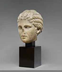Herculaneum Prints: Head of a Young Woman (Small Herculaneum Woman type), 25 B.C.-A.D. 25. Creator: Unknown
