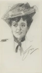 Zorn Anders Prints: Head of a Young Woman Wearing a Hat, n.d. Creator: Anders Leonard Zorn