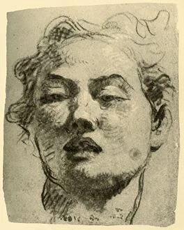 Baron Detlev Von Hadeln Collection: Head of a Youth, mid 18th century, (1928). Artist: Giovanni Battista Tiepolo