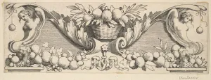Mellan Claude Collection: Headband: Basket of Fruit. Creator: Claude Mellan