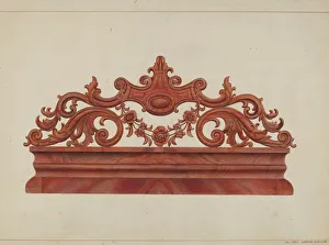 Headboard Prints: Headboard, c. 1937. Creator: Gordon Saltar