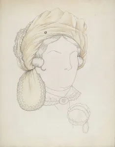 Womans Prints: Headdress, 1935/1942. Creator: Eva Noe