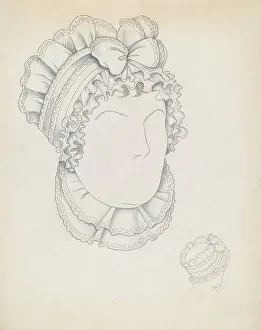 Womans Prints: Headdress, c. 1937. Creator: Eva Noe