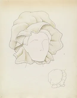 Womans Prints: Headdress, c. 1937. Creator: Eva Noe