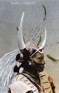 Kwazulu Natal Prints: Headdress of a Ricksha Boy, Durban, 1917