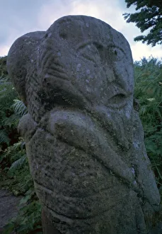 Two Headed Prints: Two headed pagan Celtic figure, 5th century