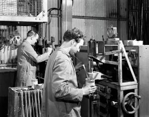 Finishing Prints: Heading at the Edgar Allen Steel Foundry, Sheffield, South Yorkshire, 1962. Artist